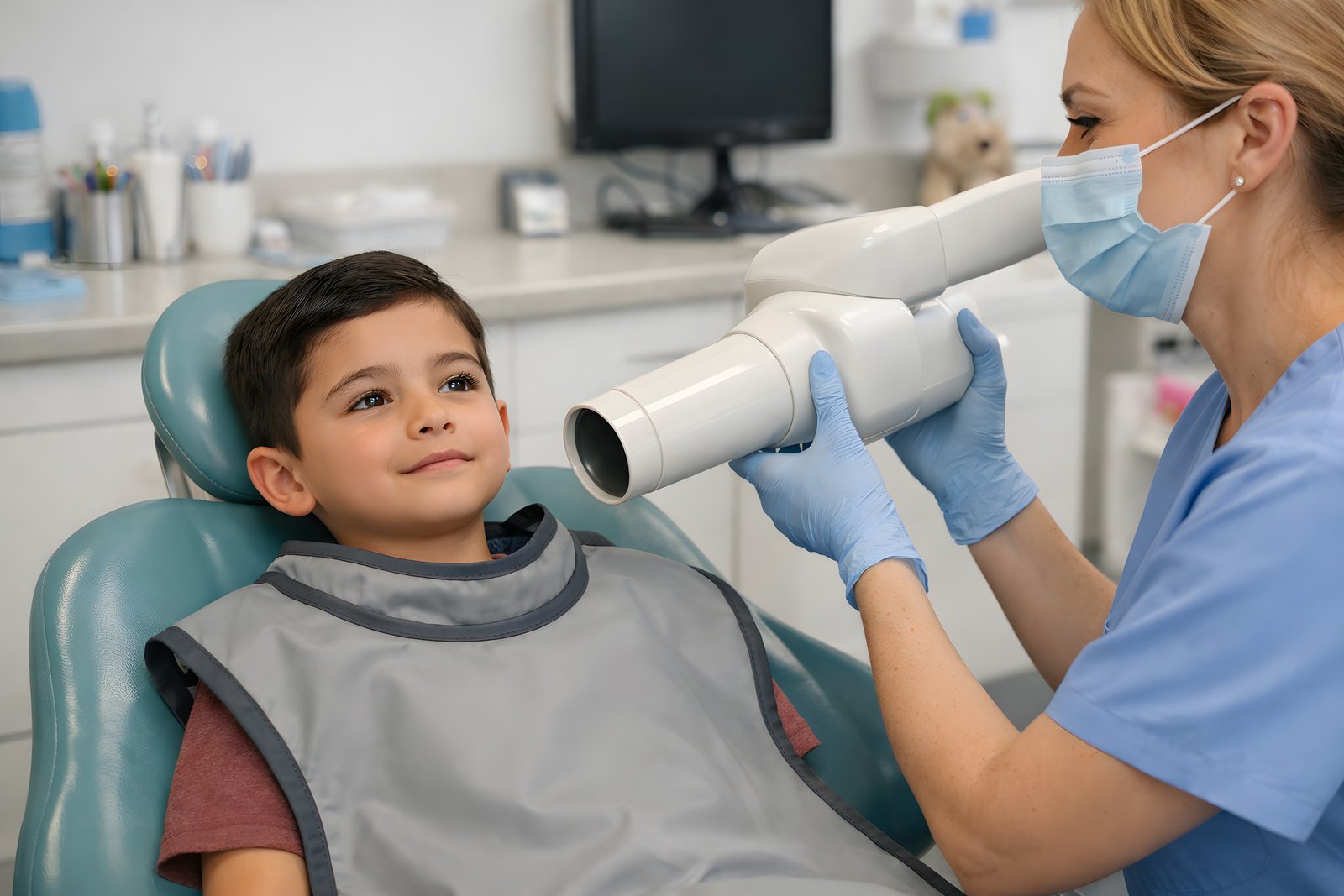 Family smiling together at Radiant Smiles Dentistry